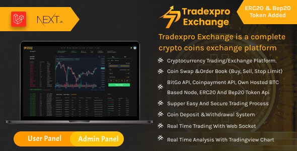 Tradexpro — White Label Crypto Exchange Script | Spot, P2P, Staking, ICO, future | Laravel + Next.js 3.1.8