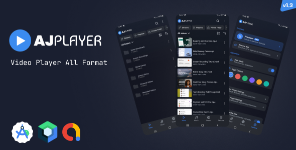 AJ Player – Android HD & 4K Video Player App | MX-Style Clone | All Format Video Player 1.3