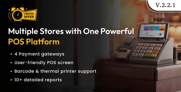 POS Saas for Multi Store / Outlets – Built on Laravel + React JS 2.2.1