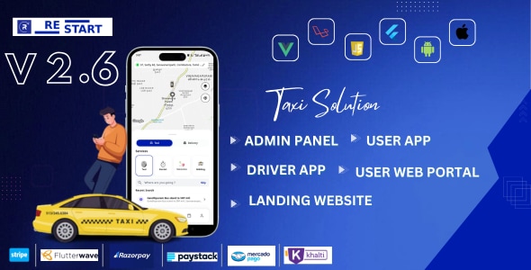 Restart Taxi & Delivery- Perfect Taxi Solution with Parcel Delivery 2.6