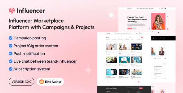 Influstar – Influencer Hiring Marketplace Platform 1.3
