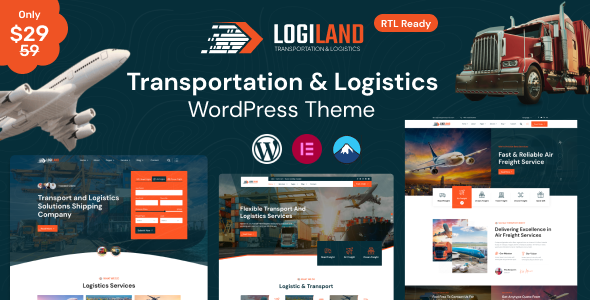 LogiLand – Transportation & Logistics WordPress Theme + RTL
