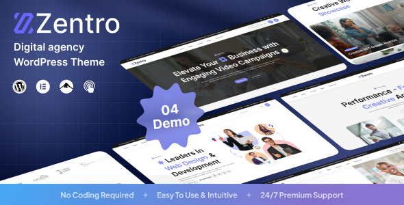 Zentro – Digital Agency WordPress