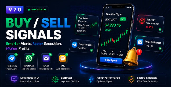 MyTrade – Forex & Crypto Trading Signal Platform with Telegram & WhatsApp 7.0