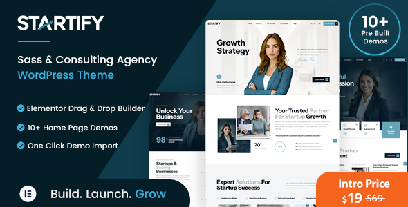 Startify – Startup Business & Consulting Agency Elementor Theme