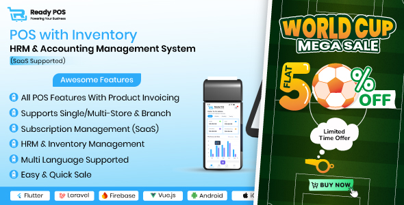 Ready POS – POS with Inventory Management System, HRM & Accounting | POS SAAS 3.3.0