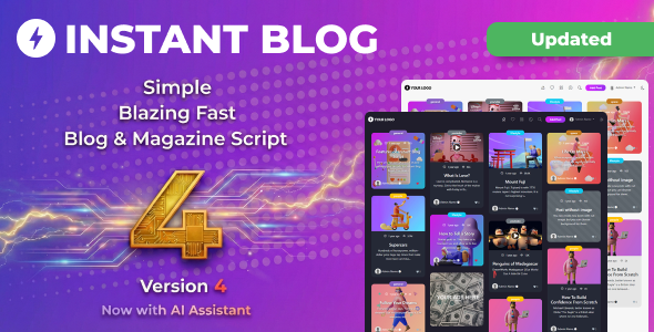 Instant Blog – Fast & Simple Blog Php Script 4.0