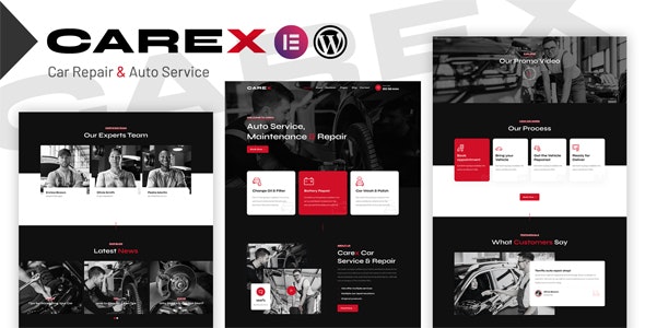Carex – Car Repair & Auto Service Elementor WordPress Theme 1.0.4