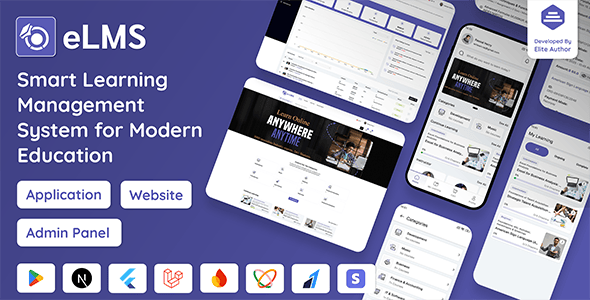 eLMS – Online Learning Management System LMS | Flutter App with Laravel Admin Panel | Next.js Web 1.1.2
