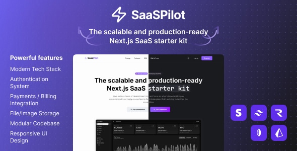 SaasPilot – Next.js SaaS starter kit (Mongo db, PostgreSQL, Supabase, Stripe)