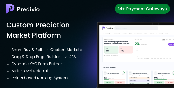 Predixio – Prediction Market Platform with Ranking and Referral System