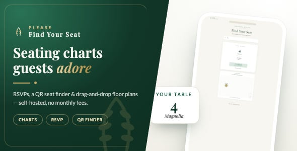 Please Find Your Seat — Event Seating Chart, RSVP & QR Seat Finder (Laravel SaaS)