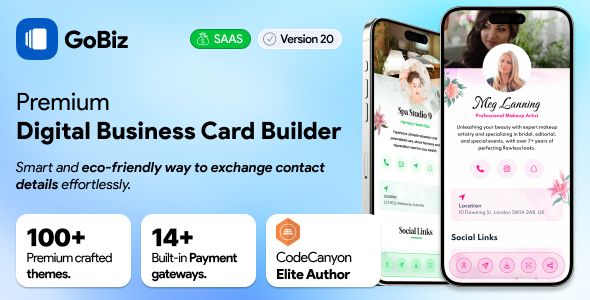 GoBiz – vCard SaaS Digital Business Card Builder 25.0