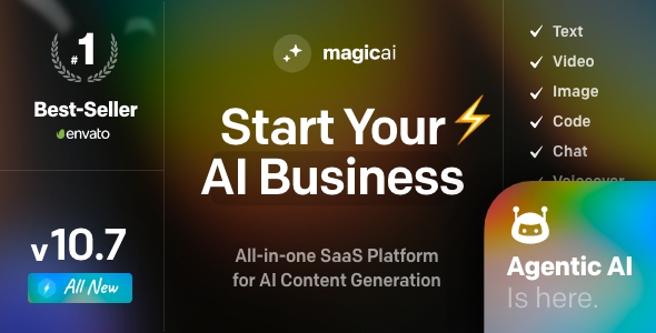 MagicAI – OpenAI Content, Text, Image, Video, Chat, Voice, and Code Generator as SaaS [Extended Version] 10.7