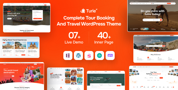 Turie – Modern Travel & Tour Booking WordPress Theme 1.0.5