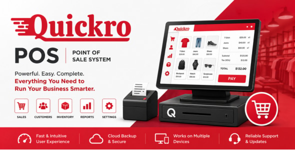Quickro POS Flutter App With Laravel Admin Panel 7.0