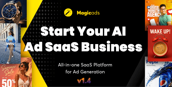 MagicAds – AI Ad Generation All-in-One SaaS Platform | Image, Video & Ad Copy Generator  [Regular Version]