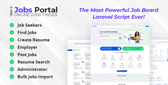 Jobs Portal – Job Board Laravel Script 6.8