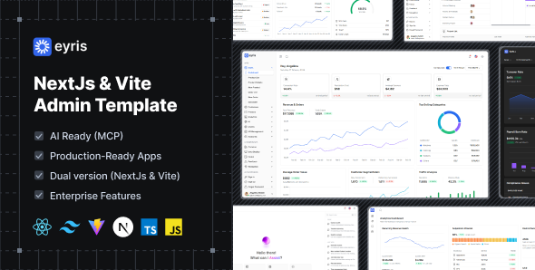 Eyris – React Tailwind Admin Template (NextJs & Vite)