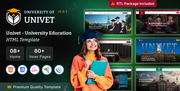 Univet – University Education HTML Template
