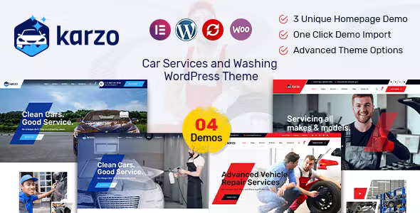 Karzo – Car Service & Washing WordPress Theme 2.8