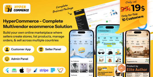 HyperCommerce – Multivendor eCommerce Marketplace – Flutter Apps & Laravel Admin Panel