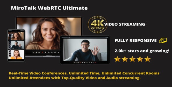 MiroTalk Ultimate Bundle: All-in-One WebRTC for LiveSmart Streaming & Video Conferencing