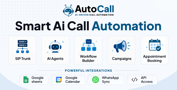 AutoCall – AI Voice Calling & Lead Automation SaaS Platform Node.js Script