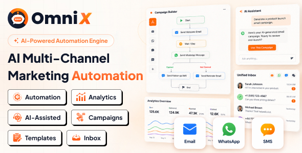 OmniX – AI Email Marketing, CRM, WhatsApp, SMS & Campaign Automation SaaS | Node.js
