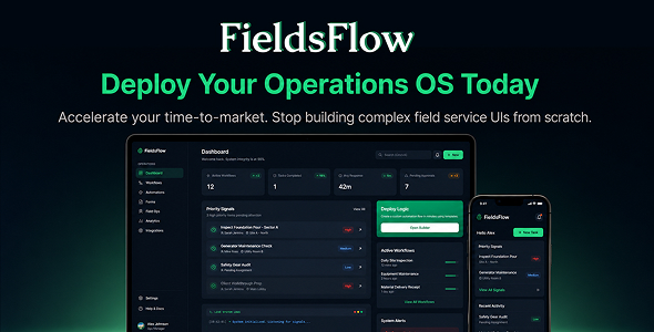Fieldsflow – AI Field Operations & Workflow Automation React Template