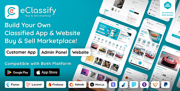 eClassify – Classified ads Buy and Sell Marketplace Flutter App with Laravel Admin Panel 2.14.0