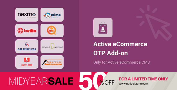 Active eCommerce OTP add-on 3.2
