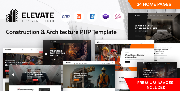 Elevate – Construction & Renovation PHP Template