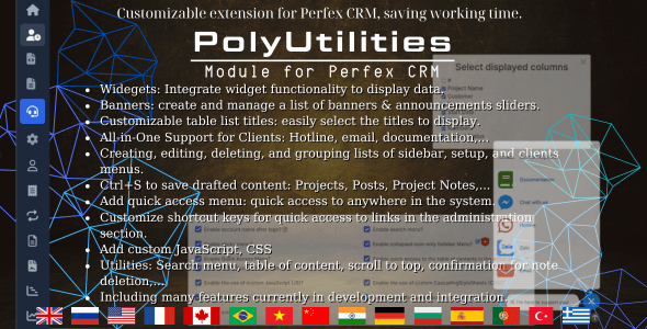 PolyUtilities for Perfex CRM – Ultimate UI/UX & Customization Toolkit 3.5.0