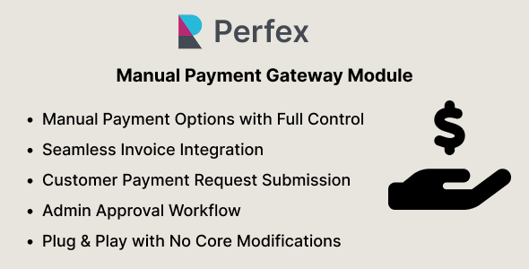 Custom & Offline Payment Gateway Module for Perfex CRM (Manual Gateway Builder) 1.0.3