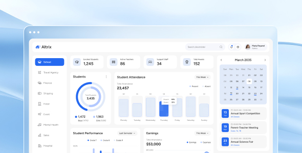 Altrix – Multi-Purpose Dashboard UI Figma Template