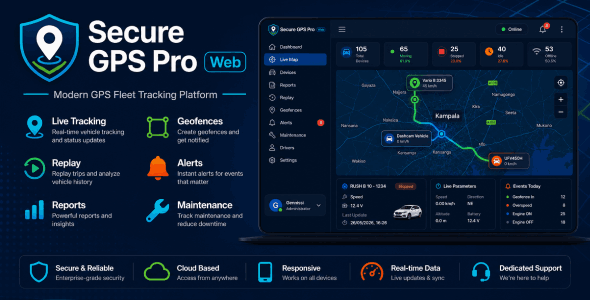 Secure GPS Traccar Web – React HTML Template