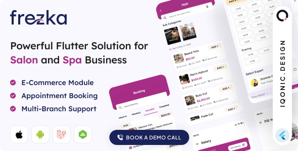 Frezka – Spa & Salon Management and Booking Flutter App 4.3.0