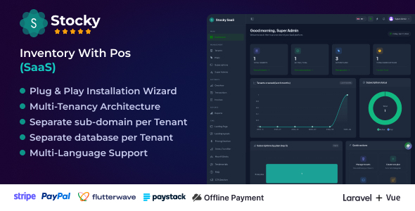 Stocky SaaS – POS & Inventory Management | ERP, HRM, WooCommerce & Online Store 1.2