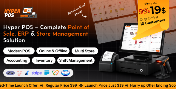Hyper POS – Laravel Point of Sale, Inventory, ERP, Online & Offline POS, Invoicing, Accounting 1.0.3