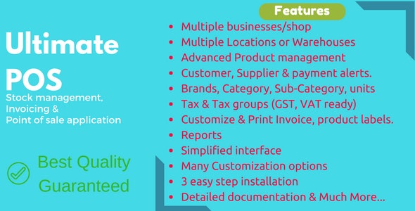 Ultimate POS – Best ERP, Stock Management, Point of Sale & Invoicing application 7.3