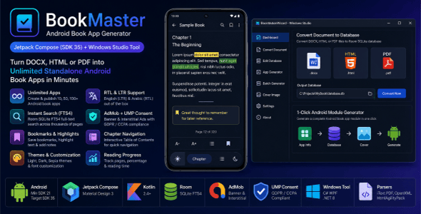 BookMaster – Android Book App Generator