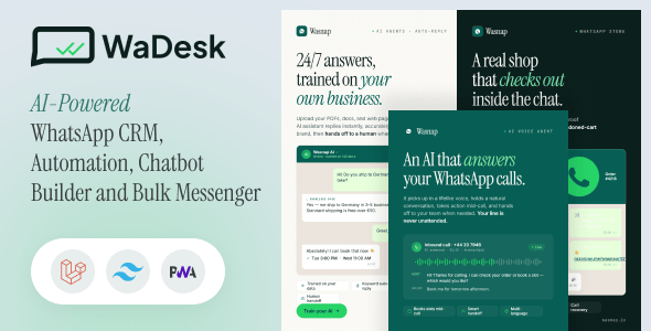WaDesk SaaS | AI-Powered WhatsApp CRM, Automation, Chatbot Builder and Bulk Messenger