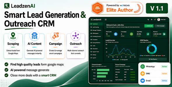 LeadzenAI – Smart Lead Generation & Outreach CRM 1.1