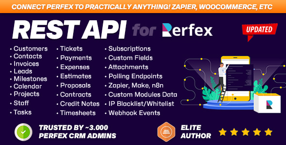 REST API module for Perfex CRM – Connect Apps and Automate Workflows with third party applications 3.1.0