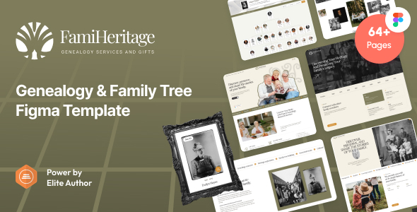 FamiHeritage – Genealogy & Family Tree Figma Template