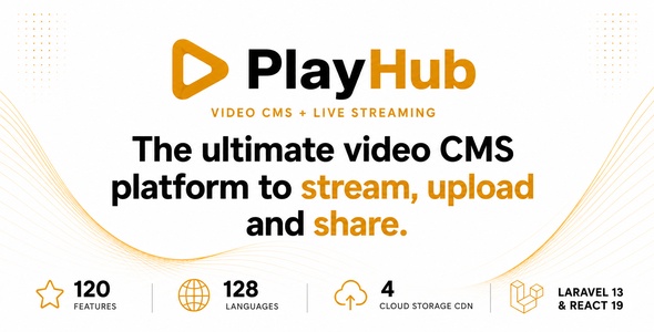 PlayHub – The Ultimate Video CMS, Shorts, Film, Communities & Live Streaming Platform