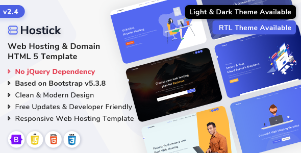 Hostick – Web Hosting & Domain Bootstrap 5 Landing Template