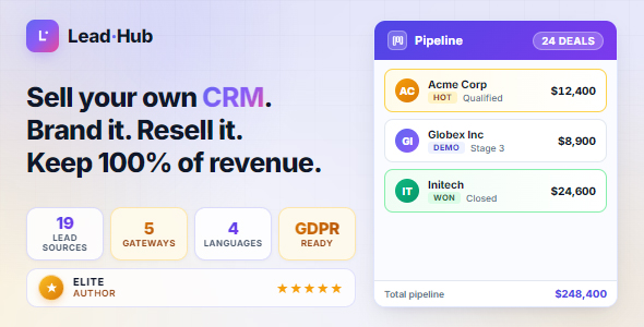LeadHub – Multi-Tenant SaaS CRM with Lead Pipelines, Forms & Automations  2.0.10