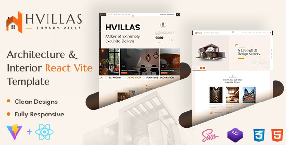 Hvillas – Architecture & Interior React Vite Template